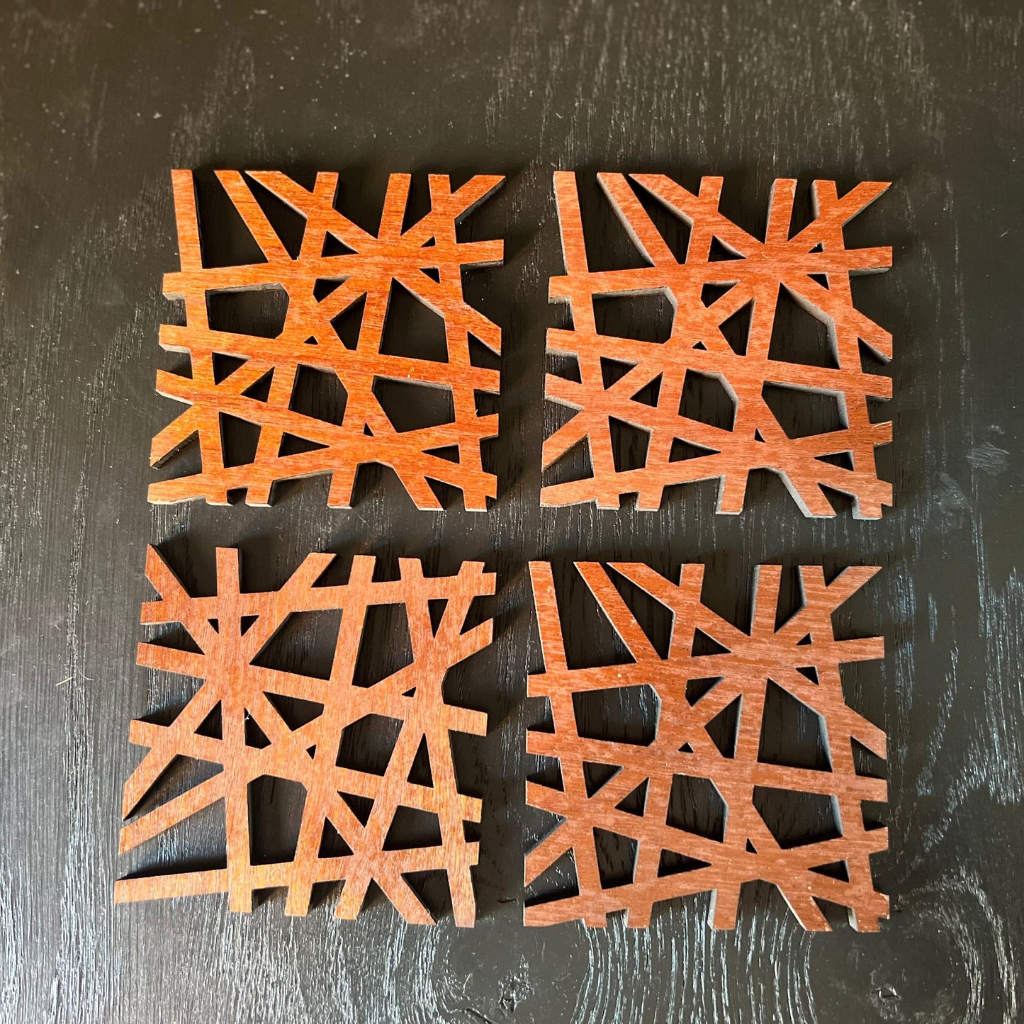 Geometric Wooden Coaster set - Table Mats - Coffee Coasters - Table Coasters - drinks coasters - wooden coasters - house warming gifts