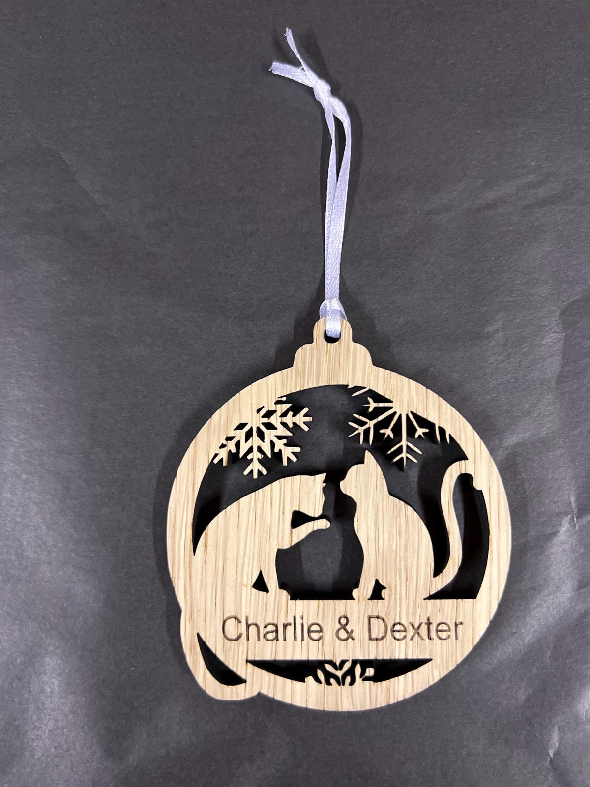 Personalised Cat Christmas Tree Decoration - Cat Kitten Bauble - Christmas Present - Xmas Gift - Birthday Gift