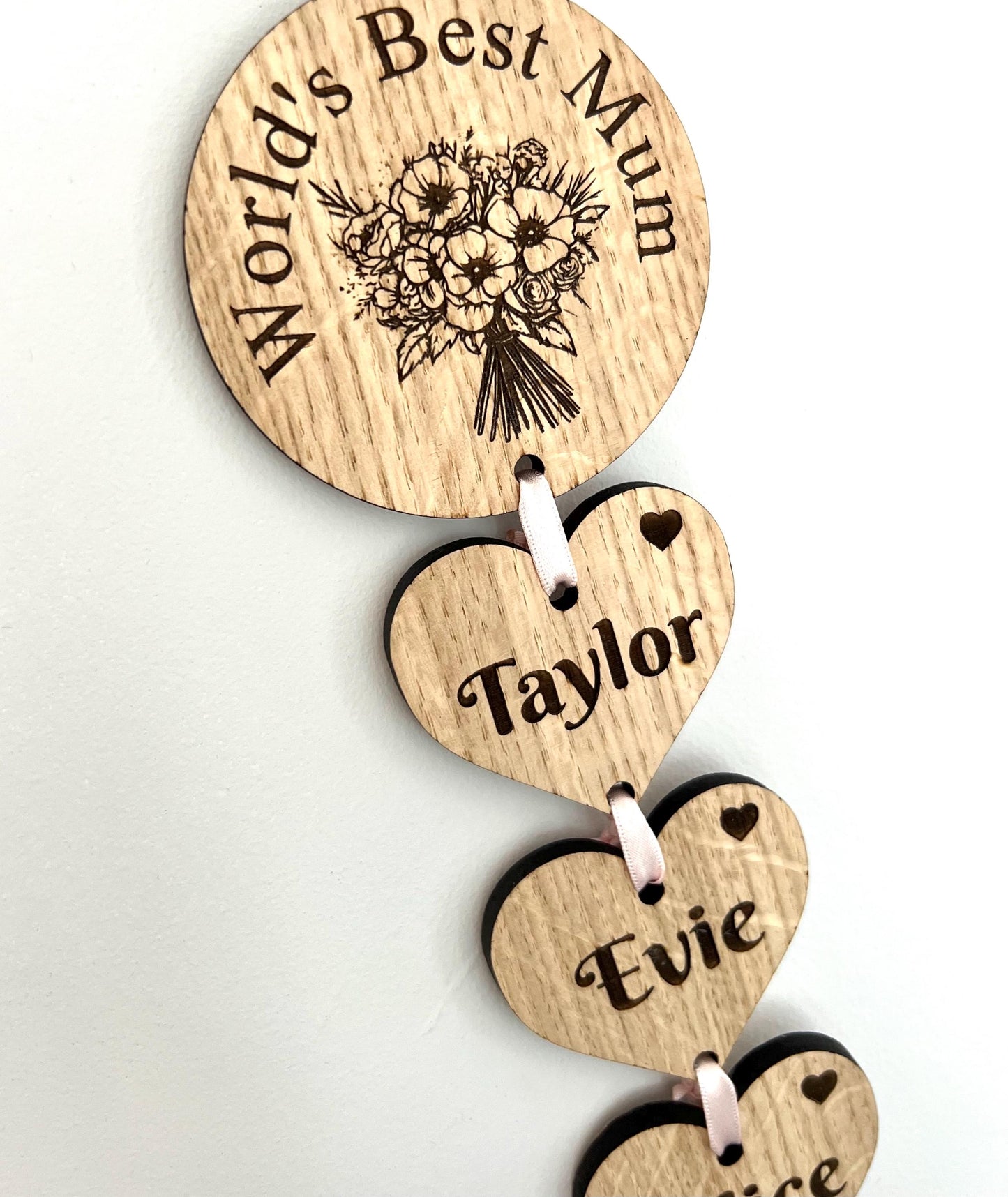 Personalised Mother’s Day Wall Plaque - World’s Best Mum - Mother’s Day Plaque - Mummy’s Gift - Mother’s Day Gift - Grandmother Present
