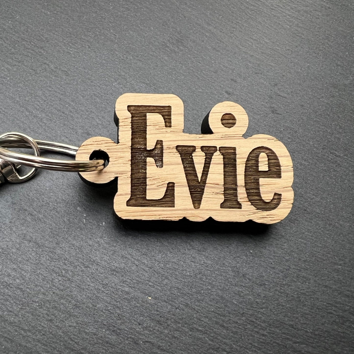 Personalised Wooden Name Keyring