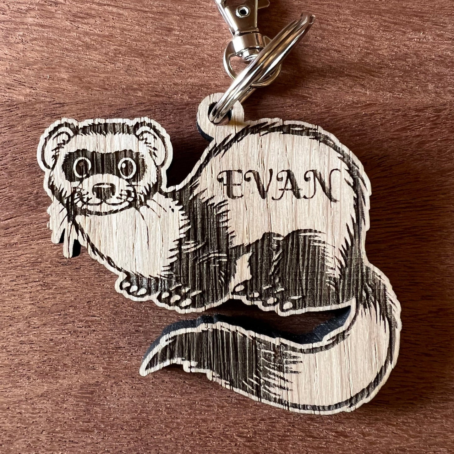 Personalised Ferret Keyring