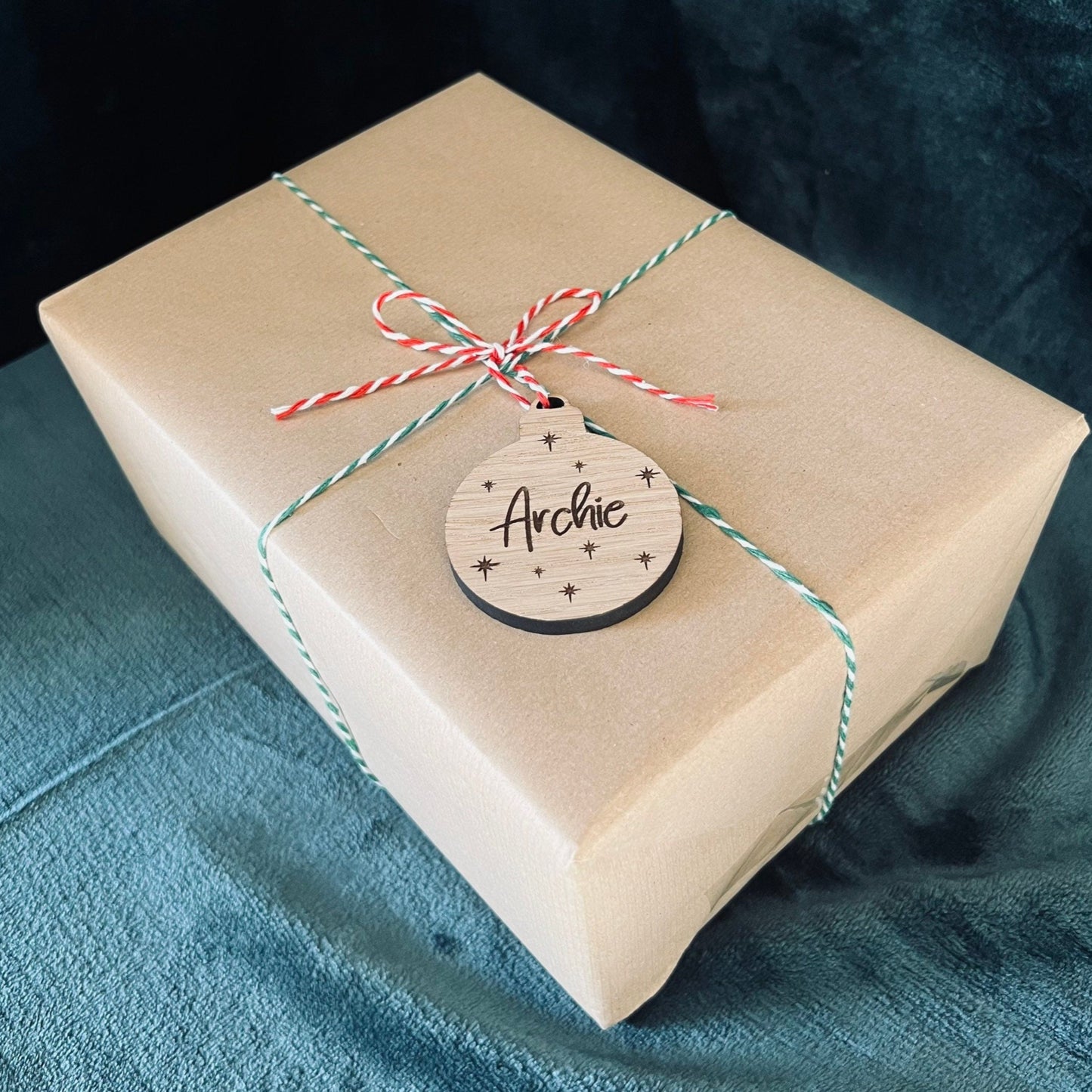 Personalised Wooden Bauble Gift Tags