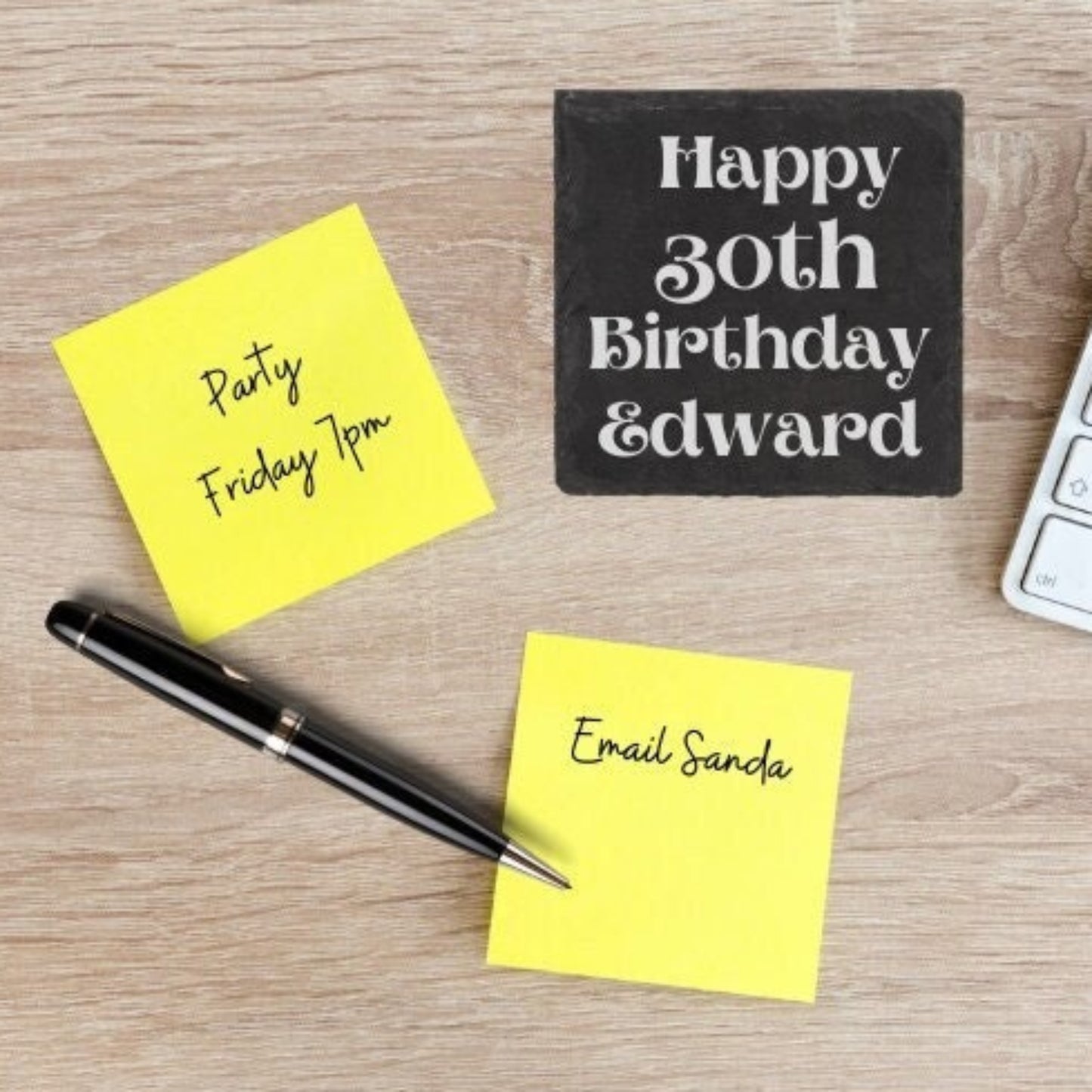 Personalised 30th Birthday Slate Coaster