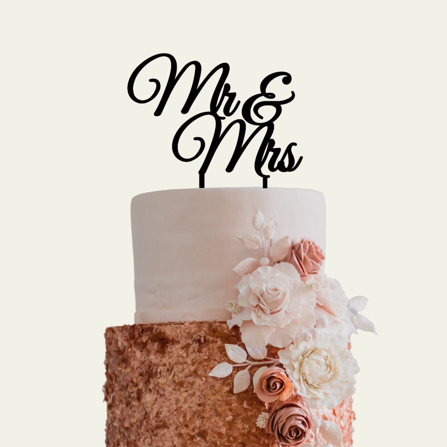 Mr and Mrs Wedding Cake Topper