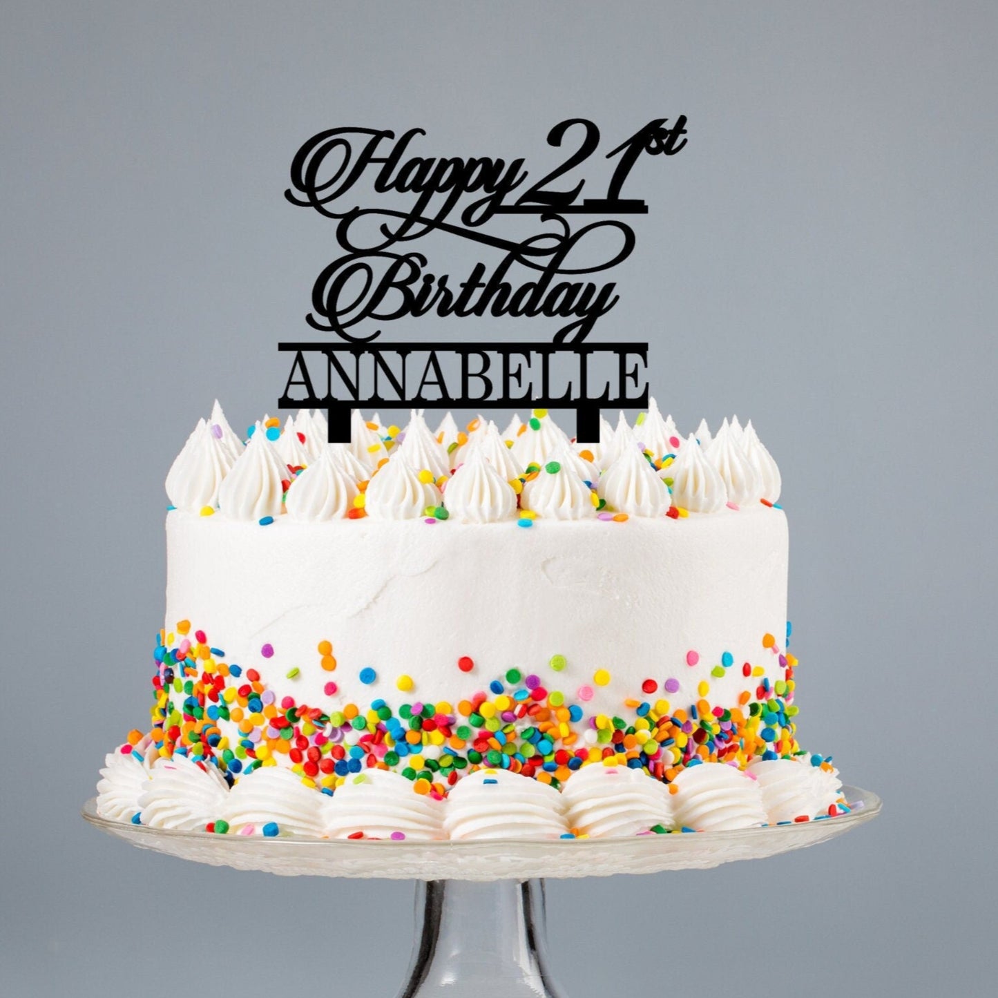Personalised 21st Birthday Cake Topper