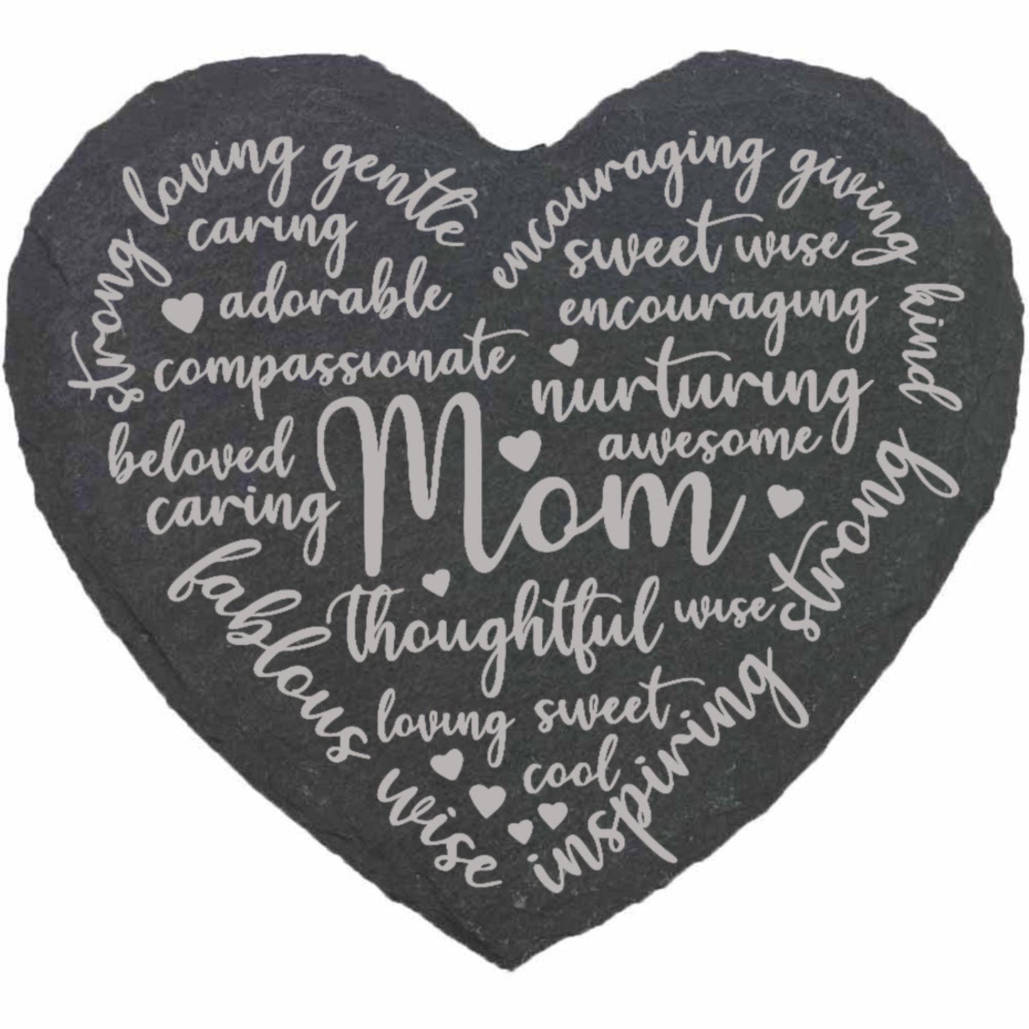 Mum Heart Slate Coaster