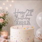 Personalised Happy 21st Birthday Cake Topper | Custom Name Cake Topper | 21st Cake Decoration | Birthday Cake Topper | Wooden MDF Cake Top