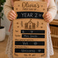 Personalised First Day of School Board | Wooden Back to School Sign | First Day Photo Prop | Reusable First Day Chalkboard Milestone Board