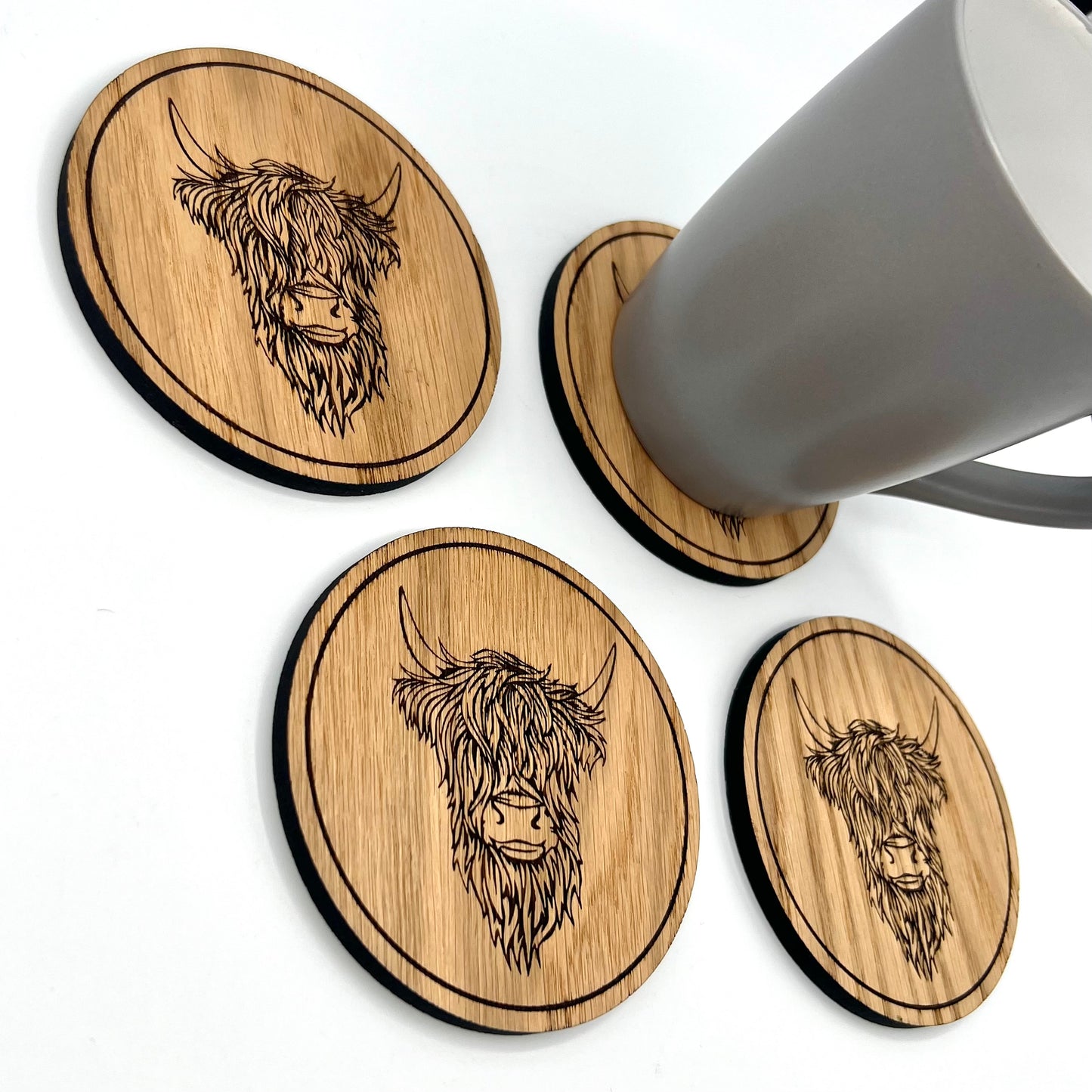 Highland Cow Coasters
