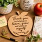 Personalised Teacher Apple Coaster | Wooden Teacher Appreciation Gift | Thank You Teacher Present | End of Term Gift | Teacher Gift