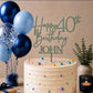 Personalised Happy 40th Birthday Cake Topper | Custom Name Cake Topper | 40th Cake Decoration | Birthday Cake Topper | Wooden MDF Cake Top