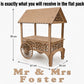 Wedding Sweets Cart MDF Kit – Sweet Cart for Weddings, Baby Showers & Birthdays – Table Top Sweet Cart Decoration - Display Cake Cart