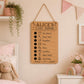 Personalised School Morning Routine Board | Kids Wooden Checklist | Back to School Routine Chart | Childrens Chalkboard Reward Chart
