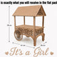 Wedding Sweets Cart MDF Kit – Sweet Cart for Weddings, Baby Showers & Birthdays – Table Top Sweet Cart Decoration - Display Cake Cart
