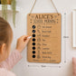 Personalised School Morning Routine Board | Kids Wooden Checklist | Back to School Routine Chart | Childrens Chalkboard Reward Chart
