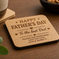 Personalised Father's Day Coaster | Dad & Grandad Gift | Engraved Oak Coaster | Best Dad Ever | Personalised Father's Day Present
