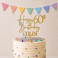 Personalised Happy 60th Birthday Cake Topper | Custom Name Cake Topper | 60th Cake Decoration | Birthday Cake Topper | Wooden MDF Cake Top