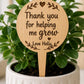 Personalised Teacher Plant Marker | Thank You Teacher Gift | Wooden Plant Stake | End of Term Teacher Appreciation Present | Teacher Present