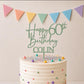 Personalised Happy 60th Birthday Cake Topper | Custom Name Cake Topper | 60th Cake Decoration | Birthday Cake Topper | Wooden MDF Cake Top