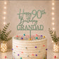 Personalised Happy 90th Birthday Cake Topper | Custom Name Cake Topper | 90th Cake Decoration | Birthday Cake Topper | Wooden MDF Cake Top
