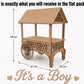 Wedding Sweets Cart MDF Kit – Sweet Cart for Weddings, Baby Showers & Birthdays – Table Top Sweet Cart Decoration - Display Cake Cart