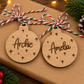Engraved wooden Christmas gift labels