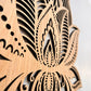close up detail of wooden mandala Lotus Flower