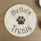 Engraved dog treat jar gift for dog lovers
