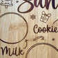 Festive wooden Santa snack board for family Christmas traditions