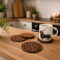 Wooden Flower of Life Coaster Set | Sacred Geometry Wooden Drink Coasters