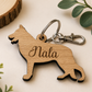 Custom wooden German Shepherd keychain gift