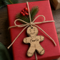 Personalised wooden gingerbread Christmas gift tags