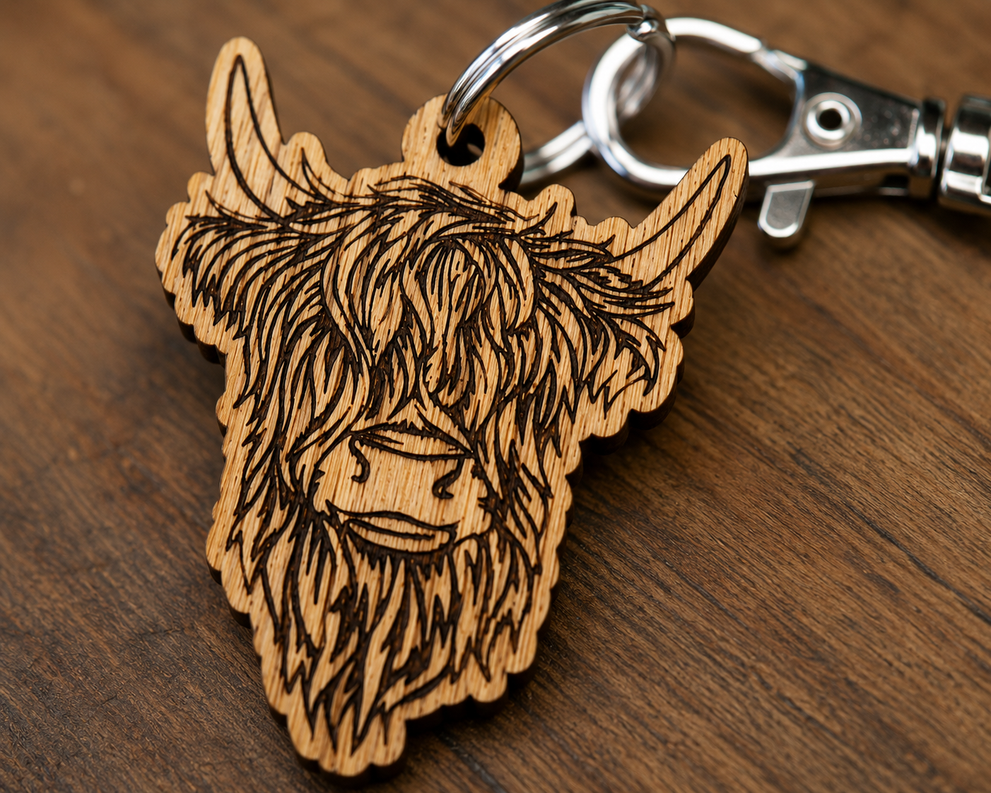 Highland Cow keychain gift for animal lovers