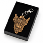 Rustic Highland Cow keyring with gift box