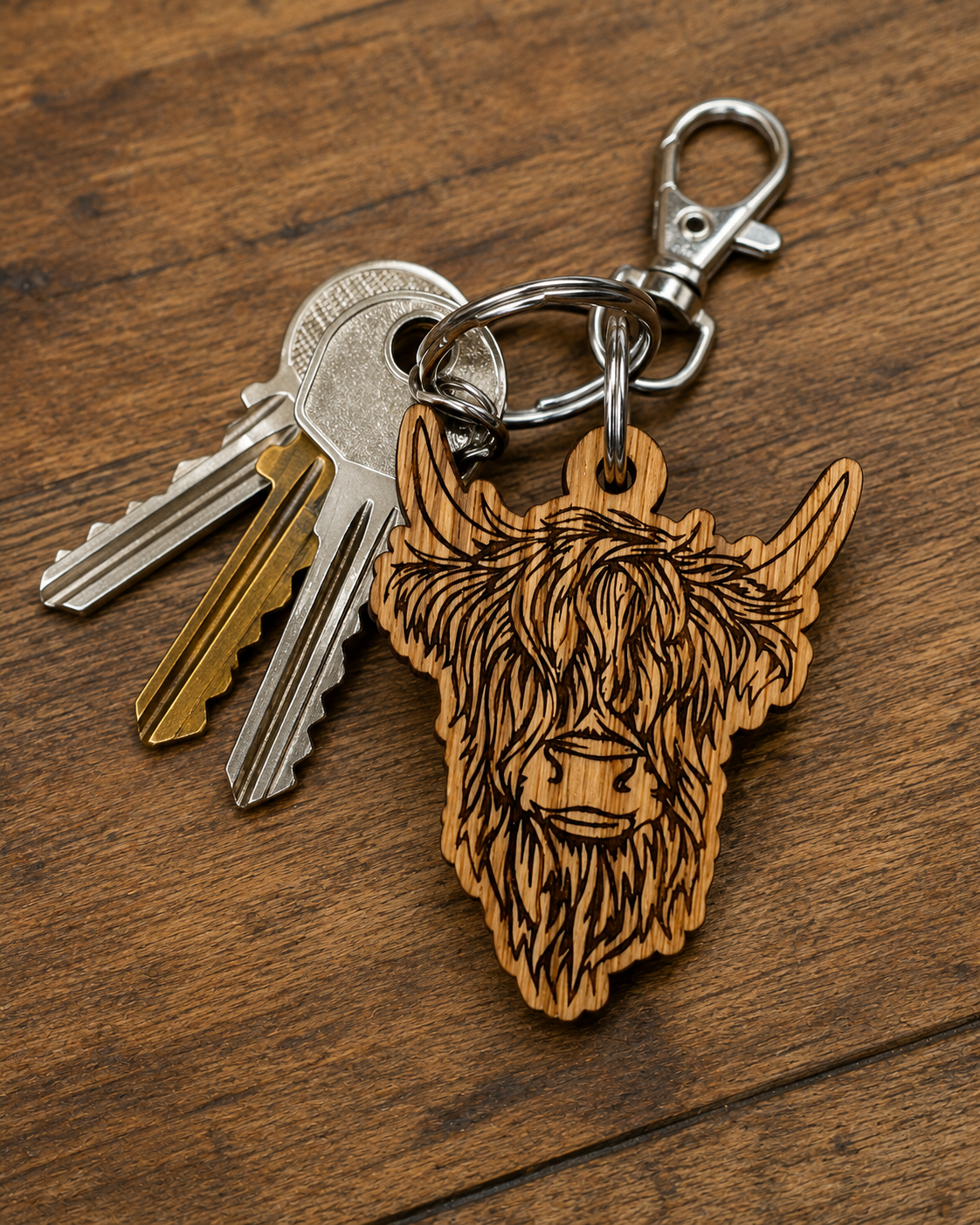 Highland Cow keyring gift for animal lovers