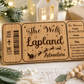 Personalised wooden Lapland boarding pass