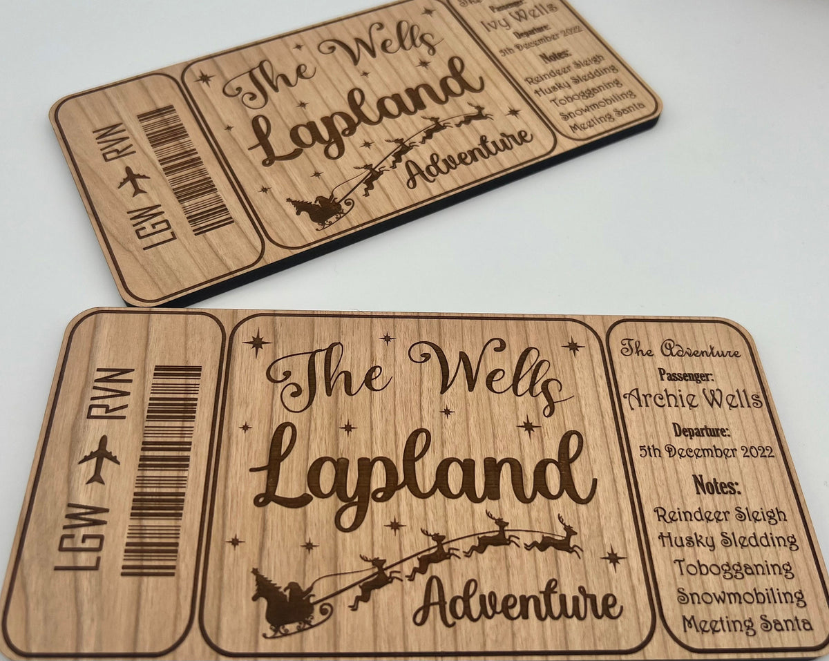 Personalised Lapland trip reveal gift