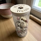 Personalised dog treat jar engraved with dog's name