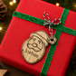 Personalised wooden Santa Christmas gift tag