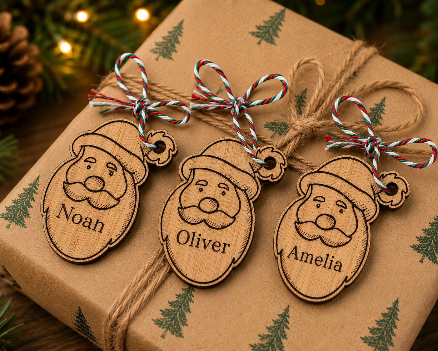 Personalised Santa gift label for Christmas gifts