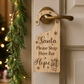 Personalised Santa Stop Here Door Sign | Wooden Christmas Door Hanger
