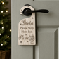 Personalised Santa Stop Here Door Sign | Wooden Christmas Door Hanger
