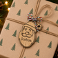 Personalised wooden Santa Christmas gift tag