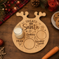 Festive wooden Santa snack board for family Christmas traditions
