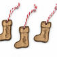 Engraved stocking name ornament decoration