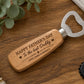 Personalised Bottle Opener Dad or Grandad | Father's Day Gift | Engraved Wooden Beer Opener | Custom Gift For Him | Dad Gift | Grandad Gift