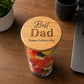 Personalised Father's Day Sweet Jar | Engraved Best Dad Gift Jar | Custom Candy Jar for Dad | Dad Birthday Gift | Gift for Him | Treat Jar