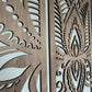 close up of Laser cut lotus flower mandala wooden wall hanging