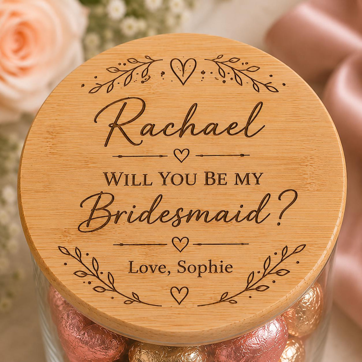 Personalised Bridesmaid Proposal Jar | Will You Be My Bridesmaid Gift | Bridesmaid Proposal Gift | Maid of Honour Proposal | Wedding Party