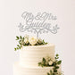 Personalised Mr & Mrs Wedding Cake Topper | Personalised Cake Topper | Wedding Cake Topper | Wooden MDF Wedding Cake Decor | Wedding